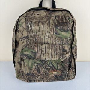Vintage Camouflage Backpack Fieldline Realtree Camo Hunting Bag Made USA